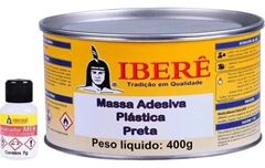 IBERE- MASSA PLASTICA PRETA 400G 