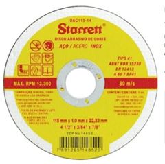STARRET - DISCO CORTE INOX 4.5X1.0X22 7/8