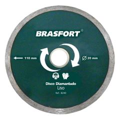 BRASFORT - DISCO DIAMAMTADO SECO LISO 110X20MM