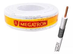 MEGATRON - FIO COAXIAL BRANCO 67% RG6 100M