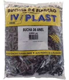 IV PLAST - BUCHA FIXACAO 06 C/ANEL C/1000(1EMB)
